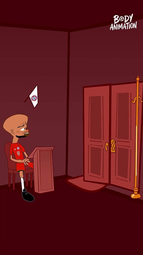 就這么短？外網動畫惡搞：杰克遜去慕尼黑在孔帕尼面前轉了一圈！